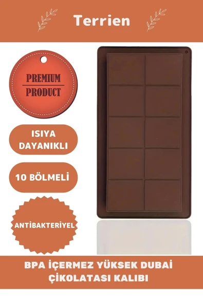 Home Serisi Bpa İçermez Esnek Dayanıklı Yüksek Isı Dayanıklı 1 Adet Dubai Çikolata Silikon Kalıbı ürün görseli 1