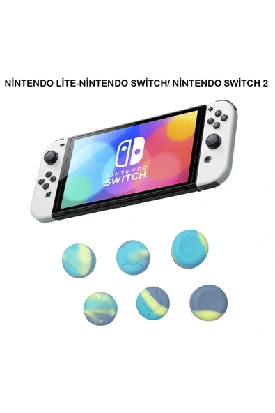 Nintendo Switch Oled Ve Switch 2 Yükselticili Analog Silikon Koruyucu Seti ürün görseli 1