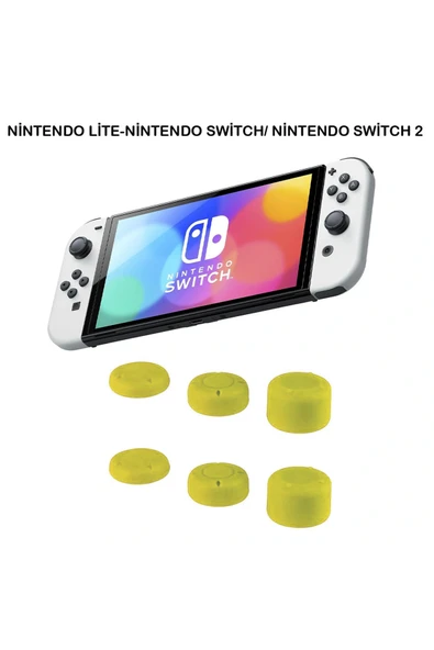Nintendo Switch Oled Ve Switch 2 Yükselticili Analog Silikon Koruyucu Seti ürün görseli 1