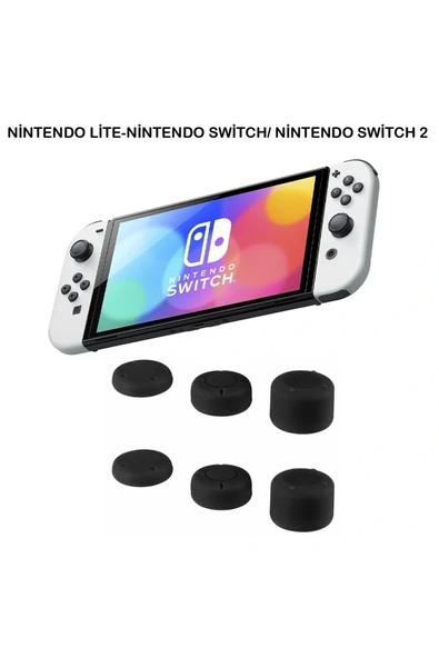 Nintendo Switch Oled Ve Switch 2 Yükselticili Analog Silikon Koruyucu Seti ürün görseli 1