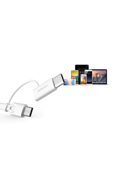 M-data 2in1 Type-c Micro Usb Şarj Data Kablosu - Resim 3