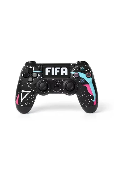 PS4-PC-Android BOX-Android-IOS Telefon Tablet Uyumlu Desenli Dual Titreşimli Bluetooth Oyun Kolu ürün görseli 1