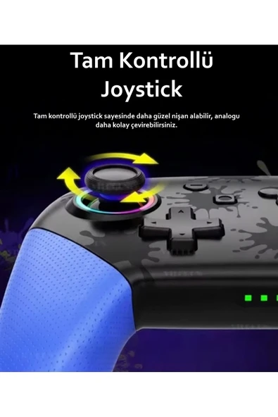 Switch PRO S12 Controller Gamepad - Resim 6