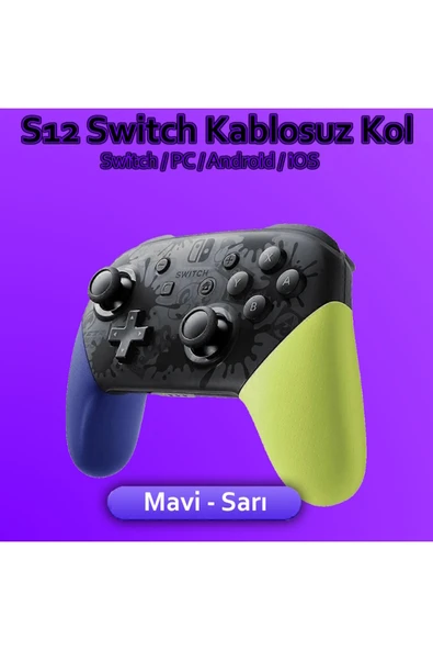 Switch PRO S12 Controller Gamepad - Resim 2