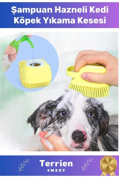 Seri Şampuan Hazneli Çok Kullanışlı Yumuşak Silikon Malzemeli Esnek Kedi Köpek Yıkama Kesesi ürün görseli 1