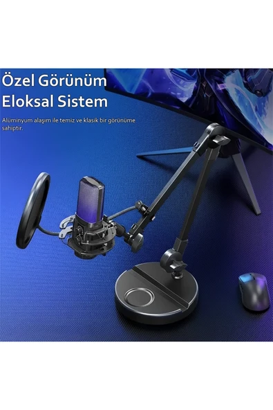 X3R RGB USB Condenser Profesyonel Mikrofon - Resim 5