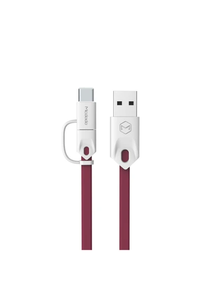 M-data 2in1 Type-c Micro Usb Şarj Data Kablosu ürün görseli 1