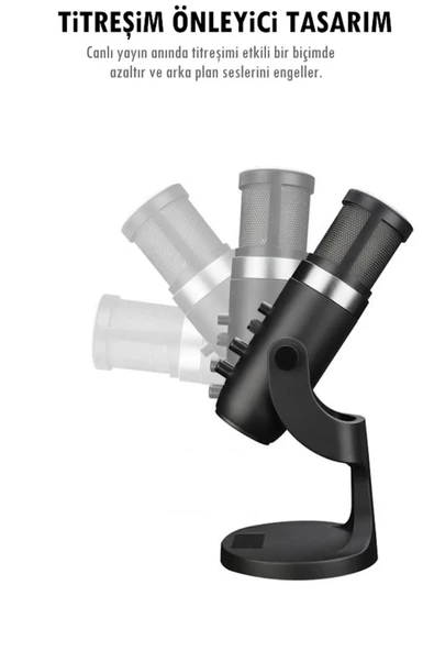 K68-A RGB Condenser Profesyonel Stüdyo Mikrofonu - Resim 3