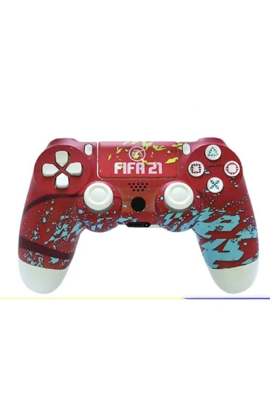 PS4-PC-Android BOX-Android-IOS Telefon Tablet Uyumlu Desenli Dual Titreşimli Bluetooth Oyun Kolu ürün görseli 1