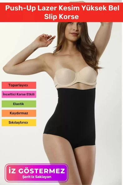 Premium Seri Özel Şekillendirici Sıkılaştırıcı İz Yapmaz Toparlayıcı İnceltici Yüksek Bel Slip Korse ürün görseli 1