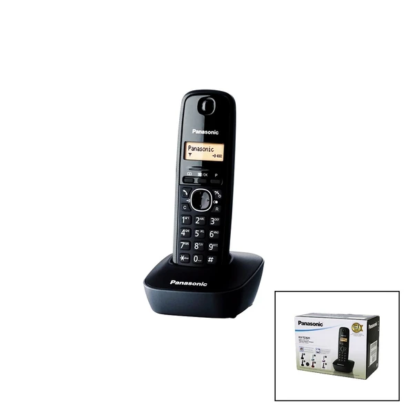 PANASONİC KX-TG1611 SİYAH - OVAL KABLOSUZ DİJİTAL TELSİZ TELEFON (Timya/Go1395)  198183 ürün görseli 1