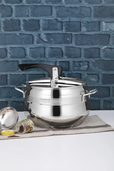 Cooker Lara 6 Litre İndüksiyon Uyumlu Düdüklü Tencere CKR911 ürün görseli 1