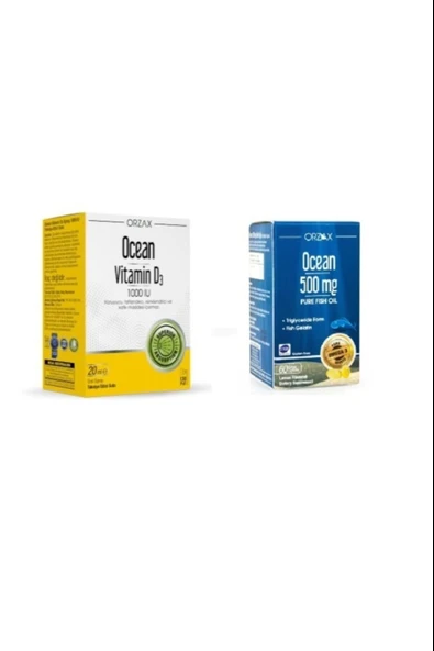 Ocean 1000 Iu D3 Sprey 20 Ml+ocean Plus 500 Mg Balık Yağı 60 Kapsül Limonlu ürün görseli 1