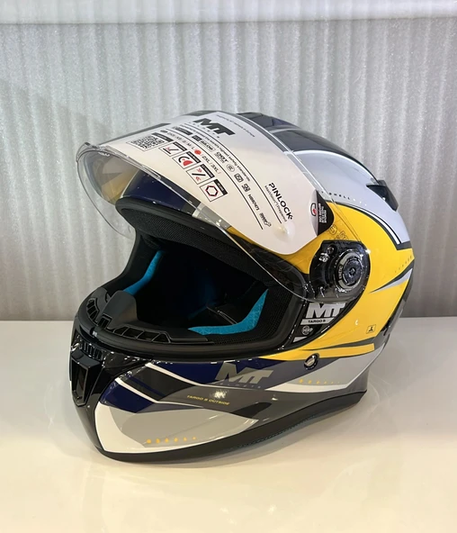 KASK MT HELMETS TARGO S OUTSİDE C3 PARLAK SARI - Resim 3
