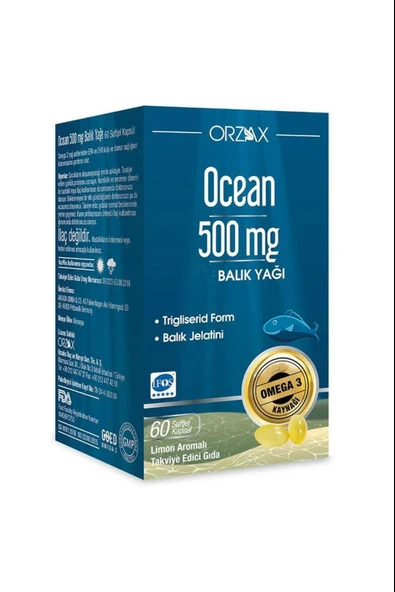 Ocean Balık Yağı 500mg 60 Kapsül ürün görseli 1