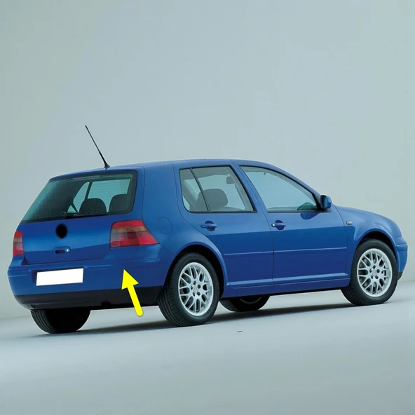 VW Golf 4 1998-2004 Arka Tampon Sağ Köşe Bandı Boyanır Tip 1J6807792A ürün görseli 1