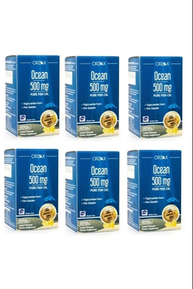Ocean Balık Yağı 500mg 60 Kapsül 6 Adet ürün görseli 1