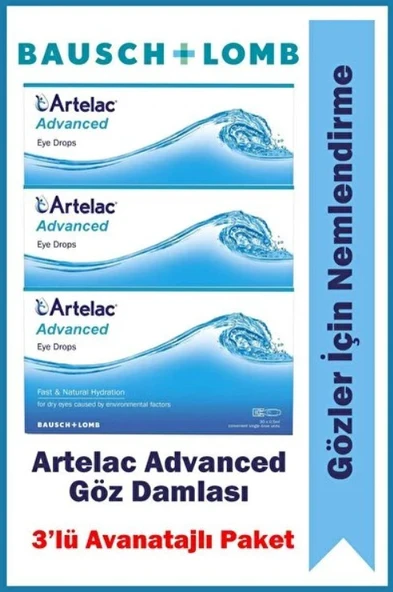 Artelac Advanced Göz Damlası 30 Flakon 3'Lü PAKET (SKT:05/2027) ürün görseli 1