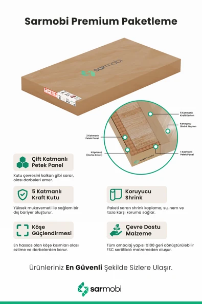 SARMOBİ Terra 2 Çekmeceli Komodin - Resim 4