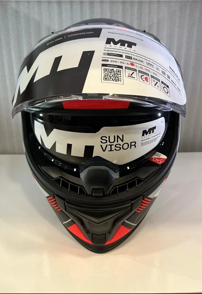 KASK MT BRAKER SV INCEPTION B5 MAT KIRMIZI - Resim 7