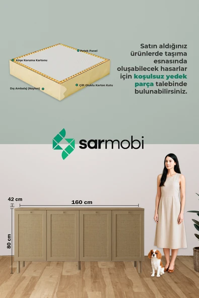SARMOBİ Baru 4 Kapaklı Konsol - Resim 7