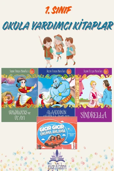 1. Sınıf Okuma Anlama + Büyük Boy Seçme Dünya Masalları (3 Adet) 4 ürün görseli 1