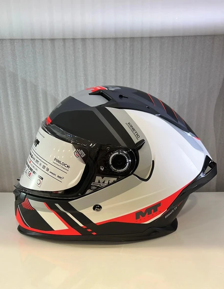 KASK MT BRAKER SV INCEPTION B5 MAT KIRMIZI - Resim 3