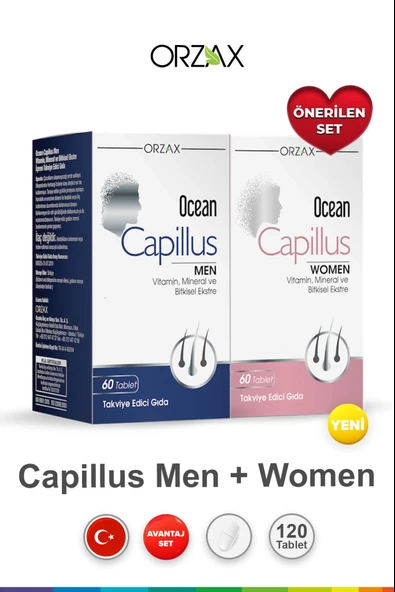 Ocean Capillus Men 60 Tablet & Ocean Capillus Women 60 Tablet ürün görseli 1