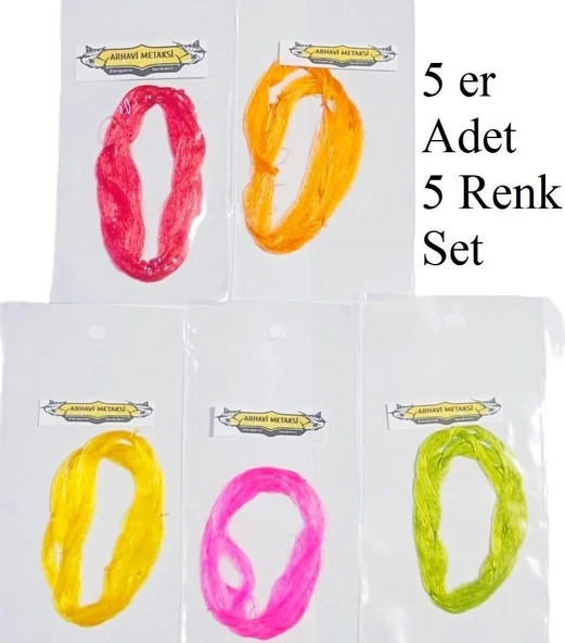 Arhavi Metaksi Zargana İpeği 5 Renk Set ürün görseli 1