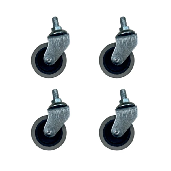 Furç Vidalı Bilyalı Teker - 20x50 - Gri HKS178 - 4 Adet ürün görseli 1