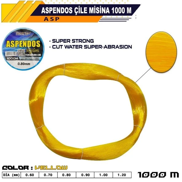 Portfish Aspendos Çile Misina 1000 mt ürün görseli 1