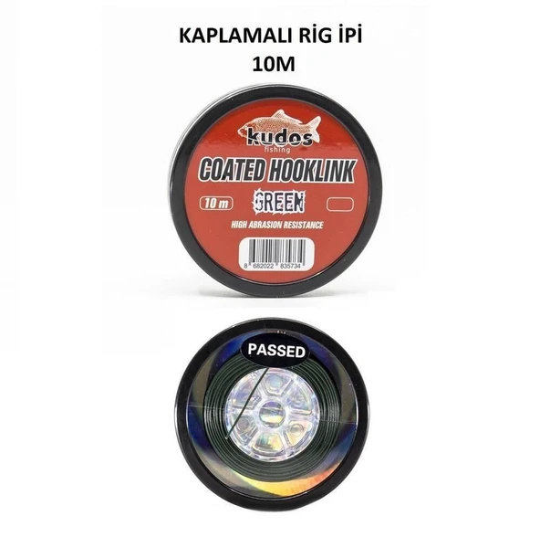 Kudos Coated Hooklink Green 10m 35 Lb ürün görseli 1