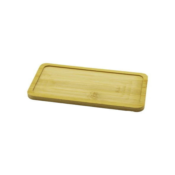 DİKDÖRTGEN  AHŞAP BAMBU YAĞDANLIK ALTLIK  MİNİ TEPSİ   20X10X0.8CM (Timya/Go1395)  200031 ürün görseli 1