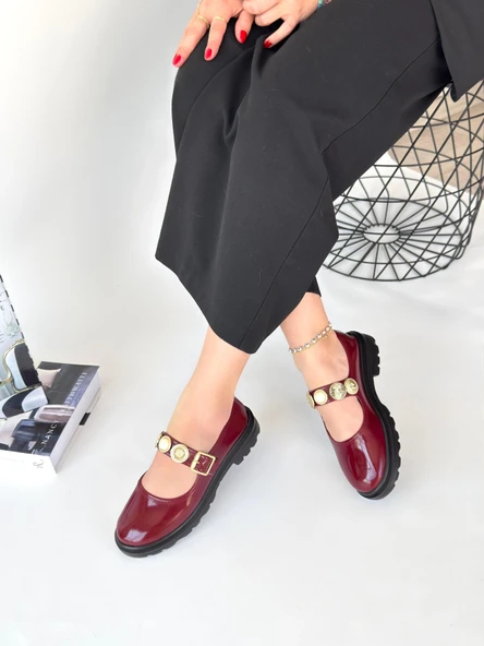 Okira Bordo Rugan Oxford Ayakkabı ürün görseli 1