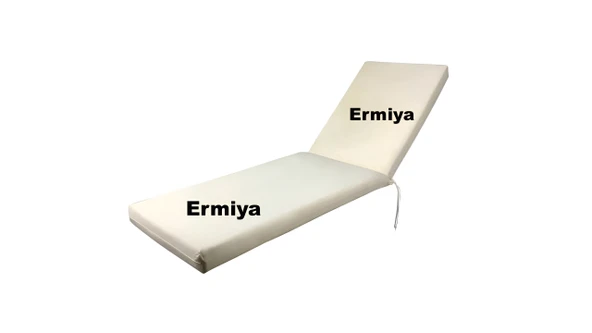 Şezlong Minderi Krem Fermuarlı Polyester Impertex Kumaş 180/55/5 Cm Bej Krem ürün görseli 1
