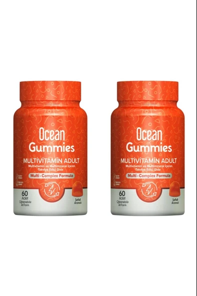 Ocean Gummies Multivitamin Adult 60 Çiğnenebilir Jel Form 2 Adet ürün görseli 1