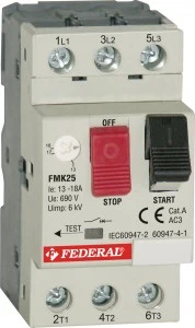 Federal FMK25 0,25-0,4A Motor Koruma Şalteri ürün görseli 1