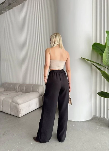 Flamlı kahve pantolon - Resim 3