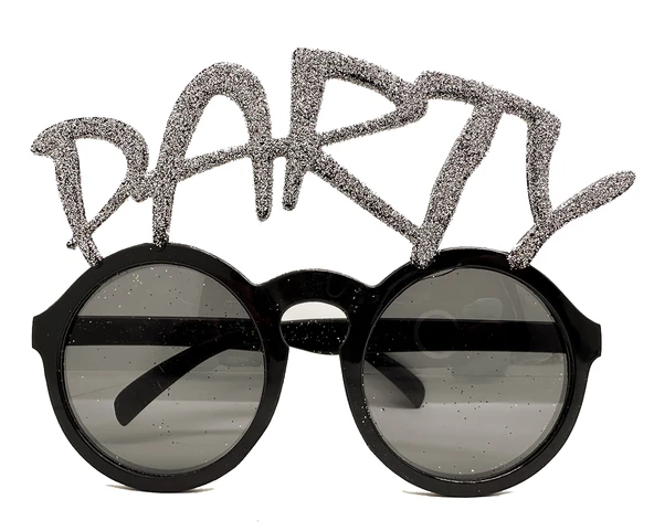 Gümüş Simli Party Yazılı Parti Gözlüğü Show 15x7 cm ürün görseli 1