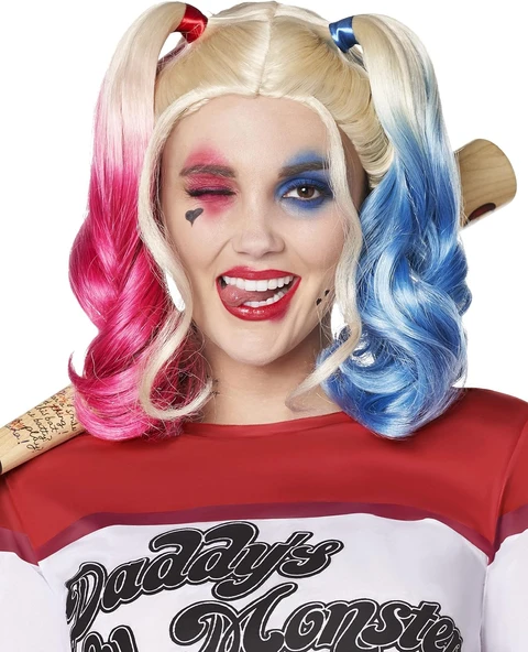 Suicide Squad Harley Quinn Kostüm Peruk ürün görseli 1