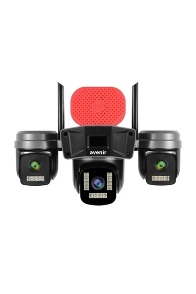 6MP 3 Kameralı Ptz Wifi Kamera Avenir AV-S308 Güvenlik Kamerası ürün görseli 1