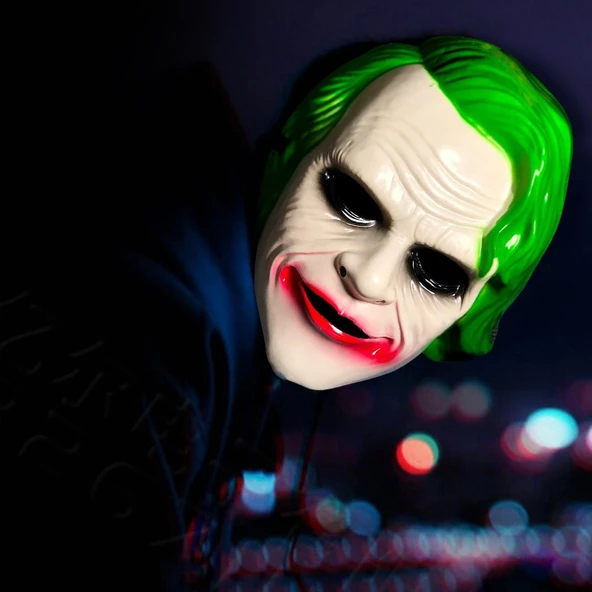 The Dark Knight Joker Maskesi Yeşil - Resim 2