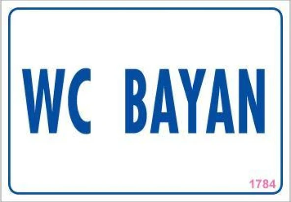 WC Uyarı Levhası 17,5x25 KOD:1784 ürün görseli 1