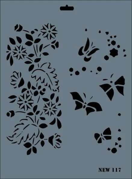 Rich New Seri N-117 Stencil 35x25 cm ürün görseli 1