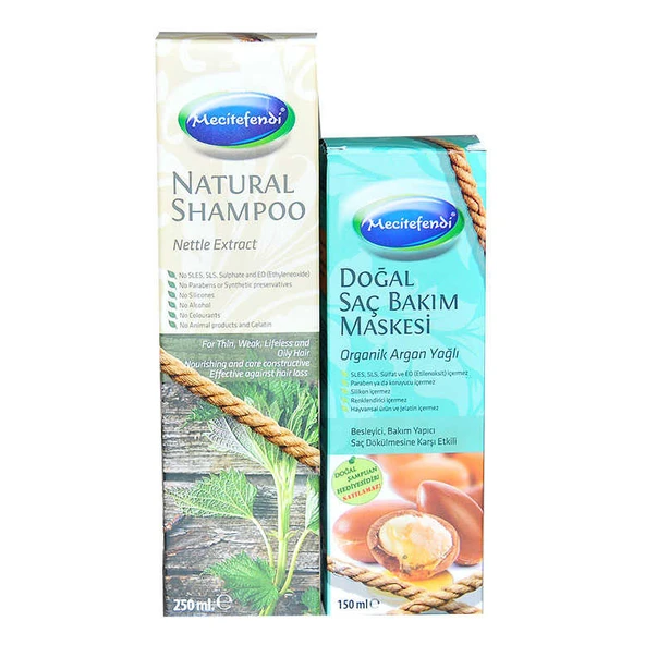 Isırgan Şampuan 250 ML + Argan Yağlı Saç Maskesi 150 ML ürün görseli 1