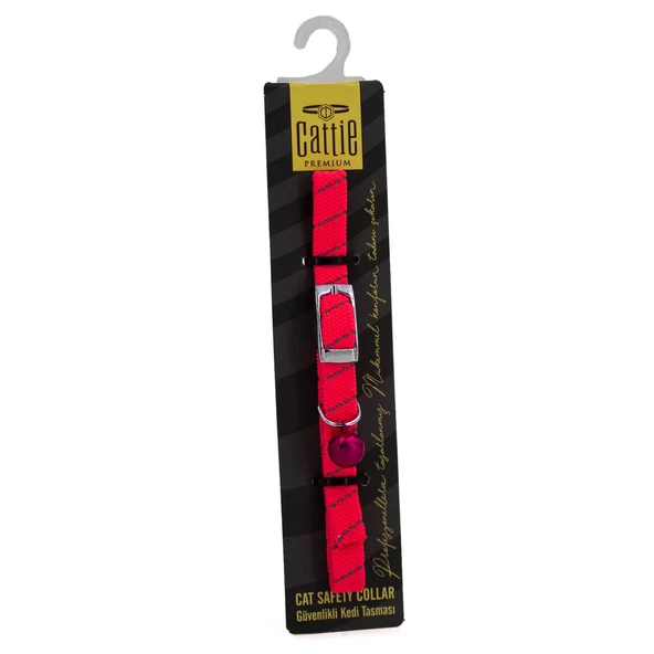 Ayarlanabilir Elastik Kedi Boyun Tasması 1 cm x 30 cm Pembe ürün görseli 1