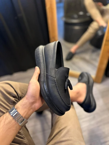 Günlük Spor Klasik Ayakkabı Siyah (Siyah Taban) ürün görseli 1
