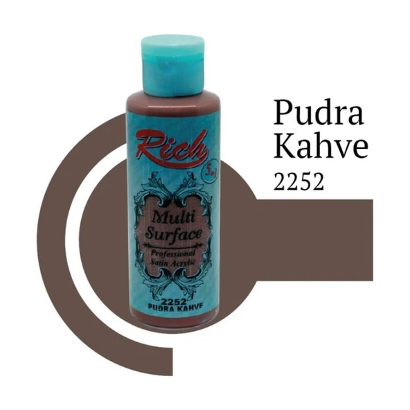 Rich Multi Surface 2252 Pudra Kahve Akrilik Boya 120 cc ürün görseli 1