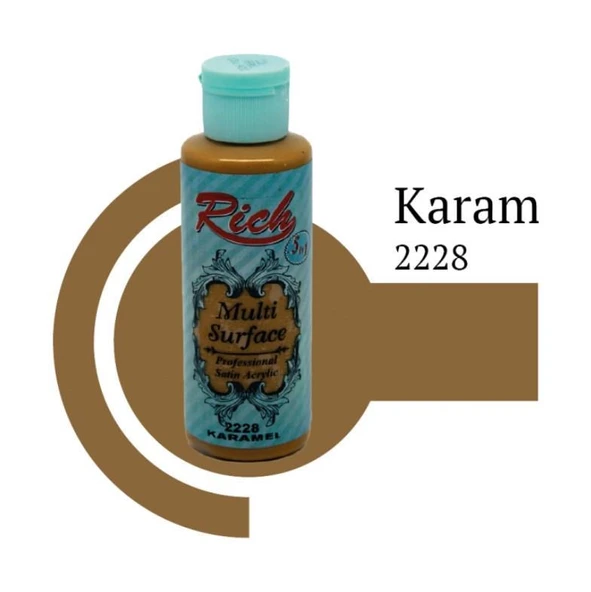 Rich Multi Surface 2228 Karamel Akrilik Boya 120 cc ürün görseli 1