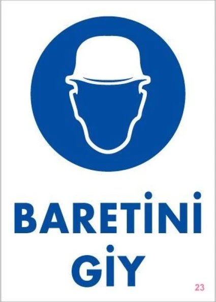 Baret Giy Uyarı Levhası 25x35 KOD:23 ürün görseli 1